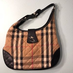 Burberry Prorsum Quilted Nova Check/Leather Hobo